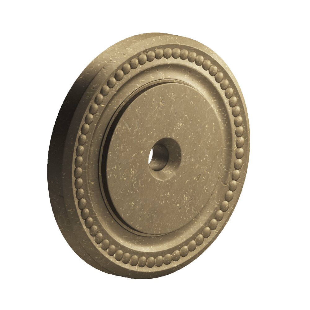 Colonial Bronze 1 1/2" Diameter Beaded Rosette in Distressed Oil Rubbed Bronze