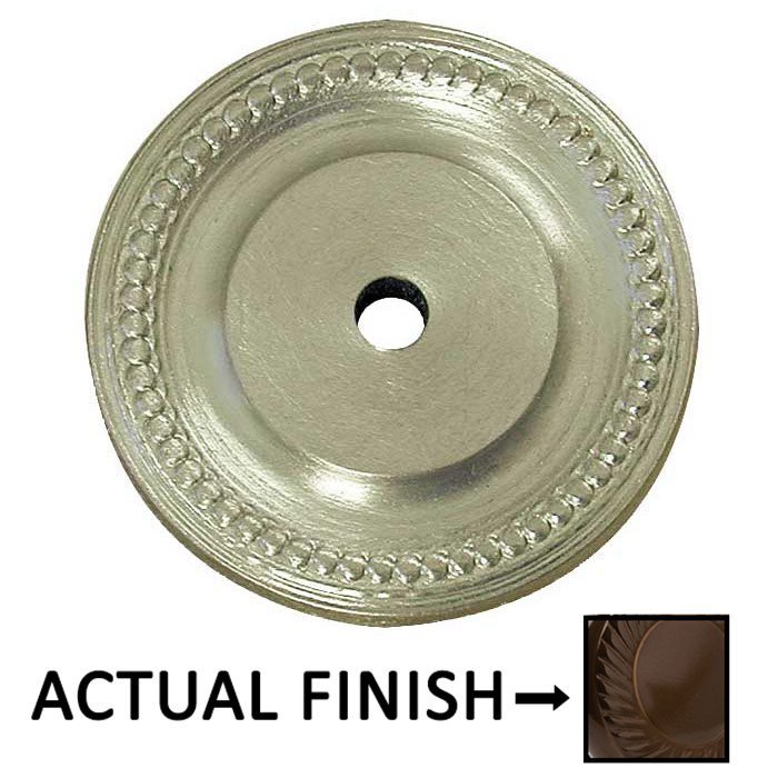 Colonial Bronze 1 1/2" Diameter Beaded Brass Rose For Oversized Pulls in Oil Rubbed Bronze