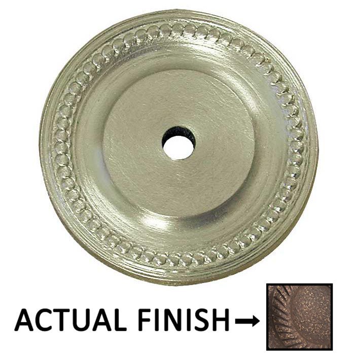 Colonial Bronze 1 1/2" Diameter Beaded Brass Rose For Oversized Pulls in Distressed Oil Rubbed Bronze