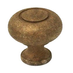 Colonial Bronze Distressed Light Statuary Bronze Knob Solid Brass 1 1/4" ( 32mm )