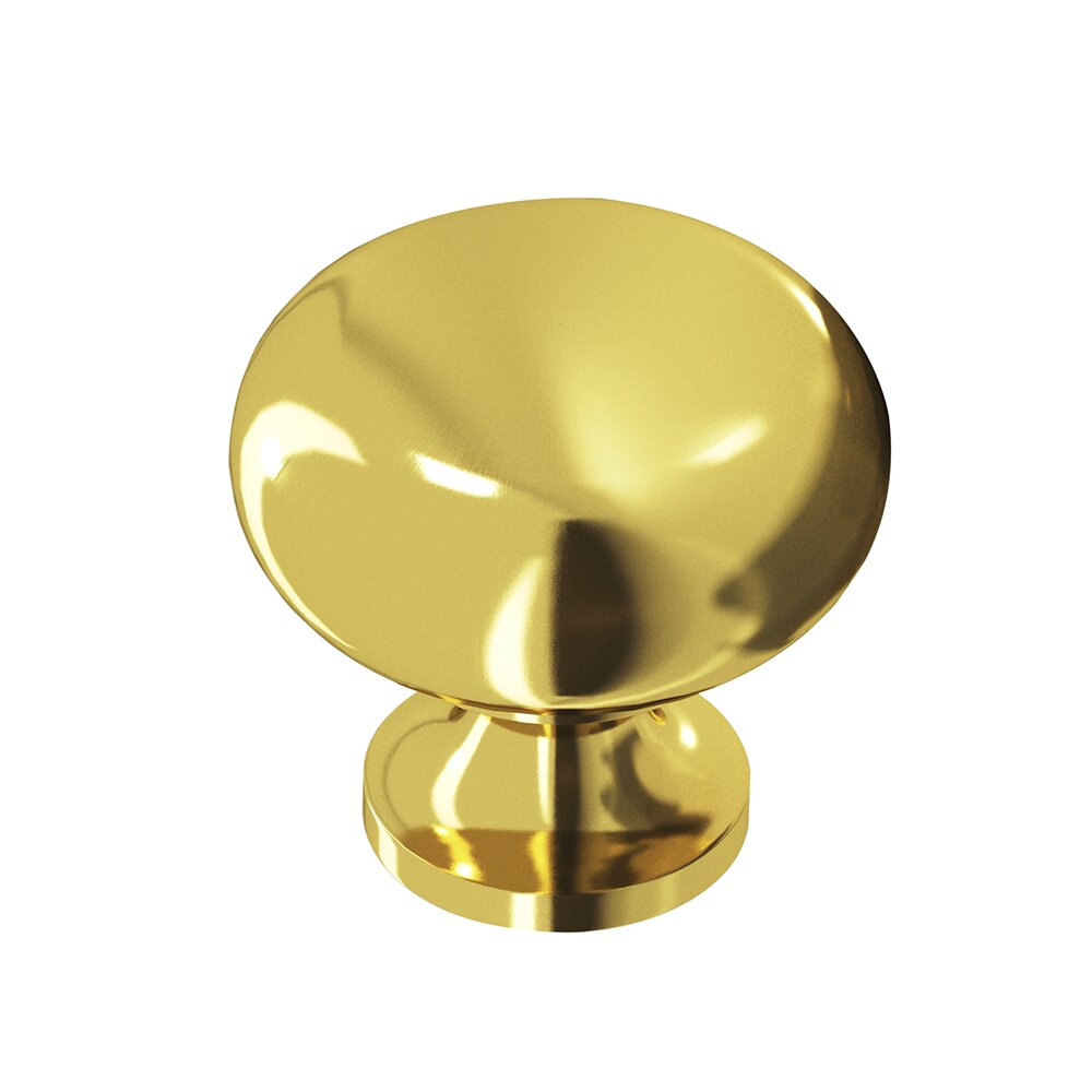 Colonial Bronze French Gold Knob Solid Brass 1 1/4" ( 32mm )