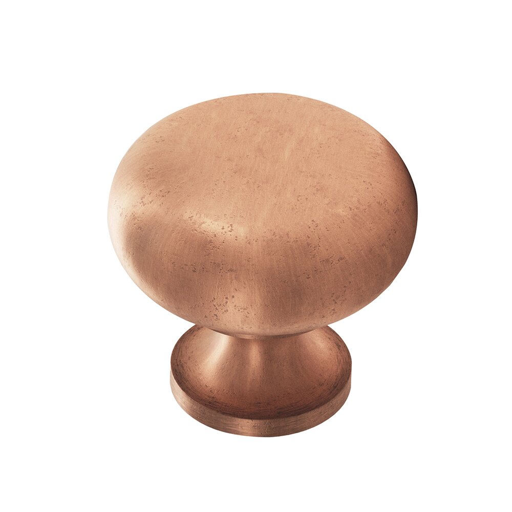 Colonial Bronze Distressed Antique Copper Knob Solid Brass 1 1/4" ( 32mm )
