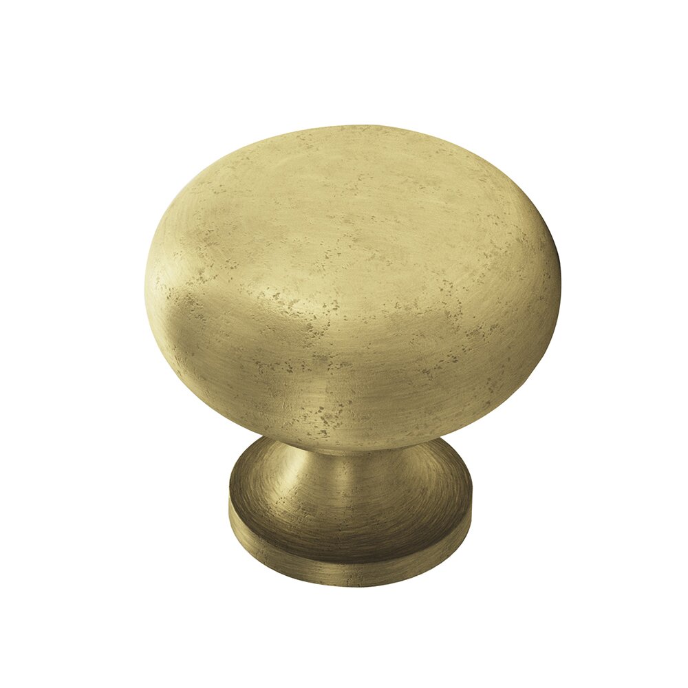 Colonial Bronze Distressed Antique Brass Knob Solid Brass 1 1/4" ( 32mm )