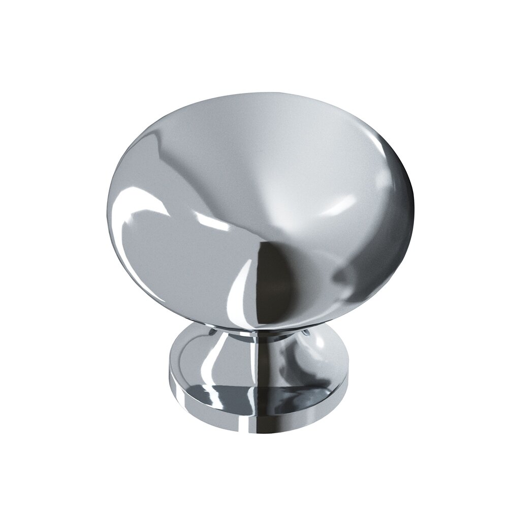 Colonial Bronze Polished Chrome Knob Solid Brass 1 1/4" ( 32mm )