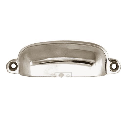 Colonial Bronze Quick Ship Front Mount Cup Pull in Polished Nickel