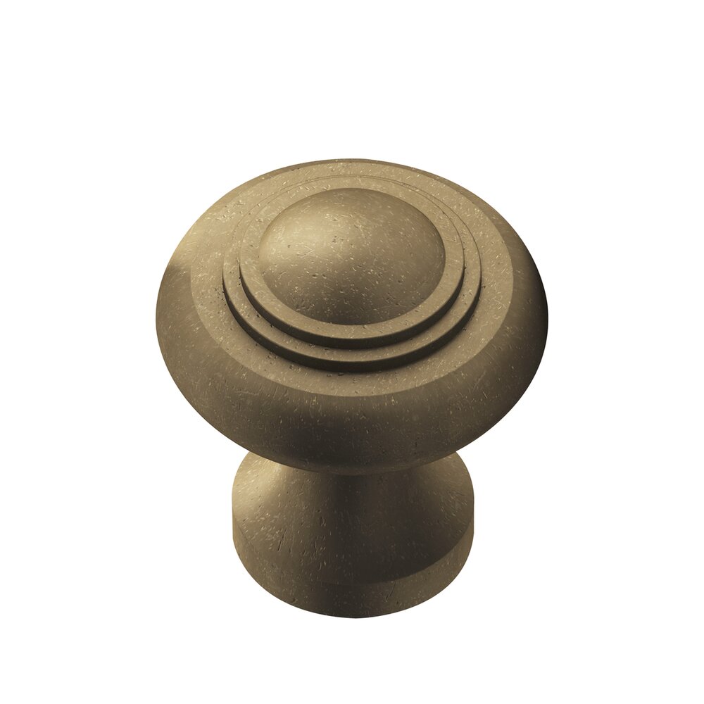 Colonial Bronze 1 3/8" Diameter Medium Button Knob in Distressed Oil Rubbed Bronze