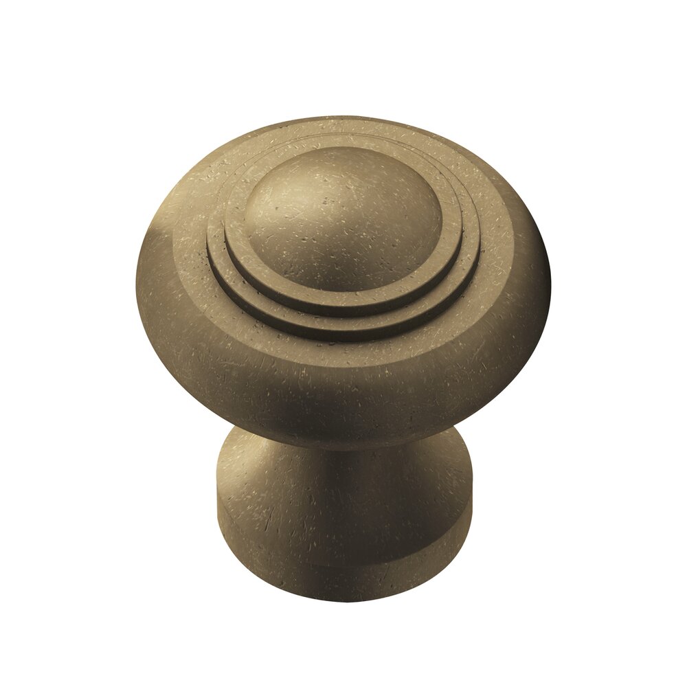 Colonial Bronze Quick Ship Large Button Knob in Distressed Oil Rubbed Bronze
