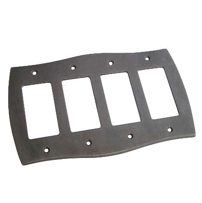 Colonial Bronze Colonial Quadruple GFI / Rocker Switchplate in Distressed Oil Rubbed Bronze