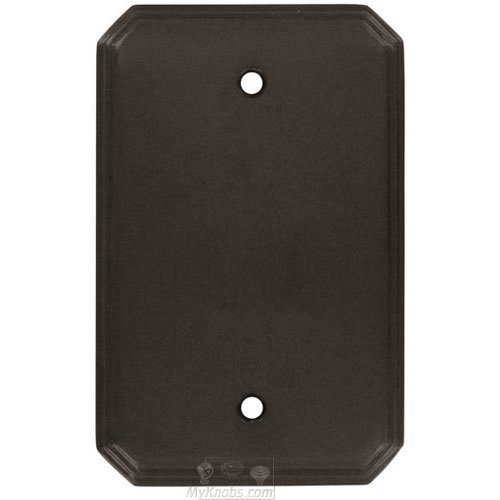 Colonial Bronze Deco Single Blank Switchplate in Oil Rubbed Bronze
