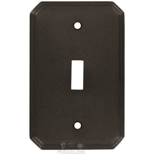 Colonial Bronze Deco Single Toggle Switchplate in Oil Rubbed Bronze
