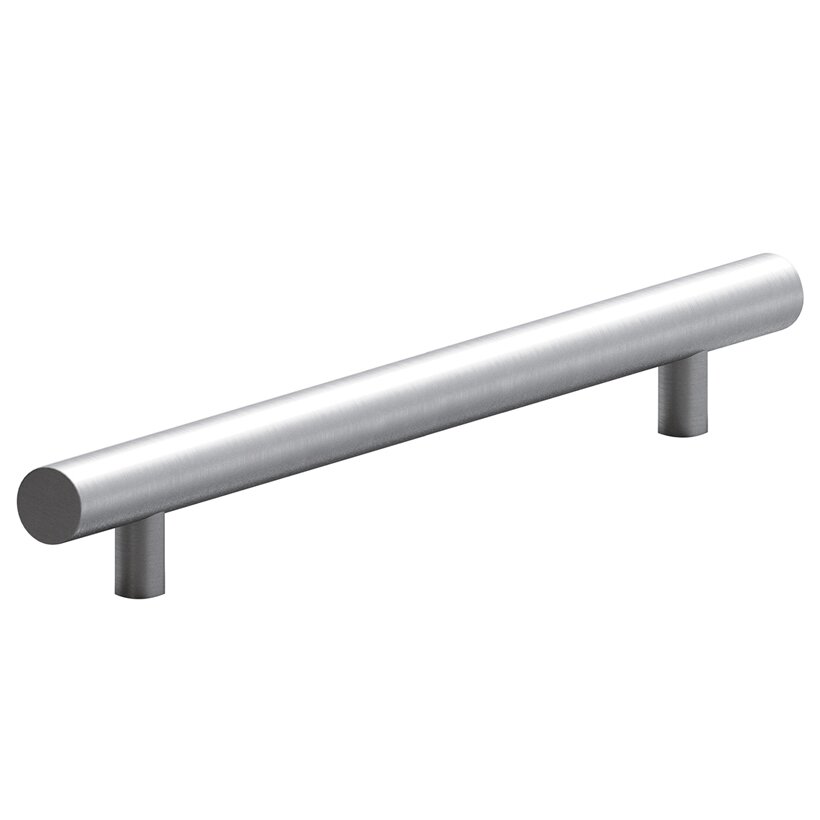 Colonial Bronze Appliance Pull 8" ( 203mm ) Centers with Bullnose Ends in Matte Satin Chrome
