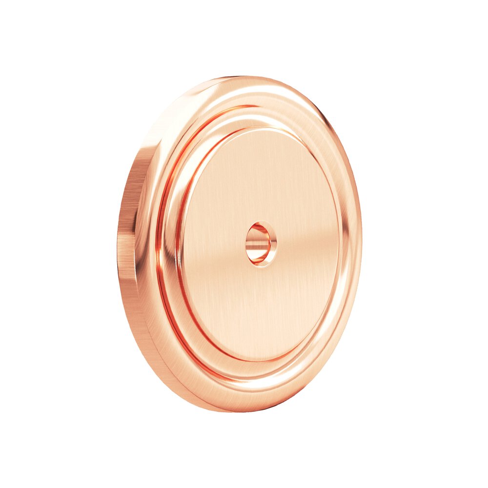 Colonial Bronze 1 1/2" Solid Brass Round Backplate in Satin Copper