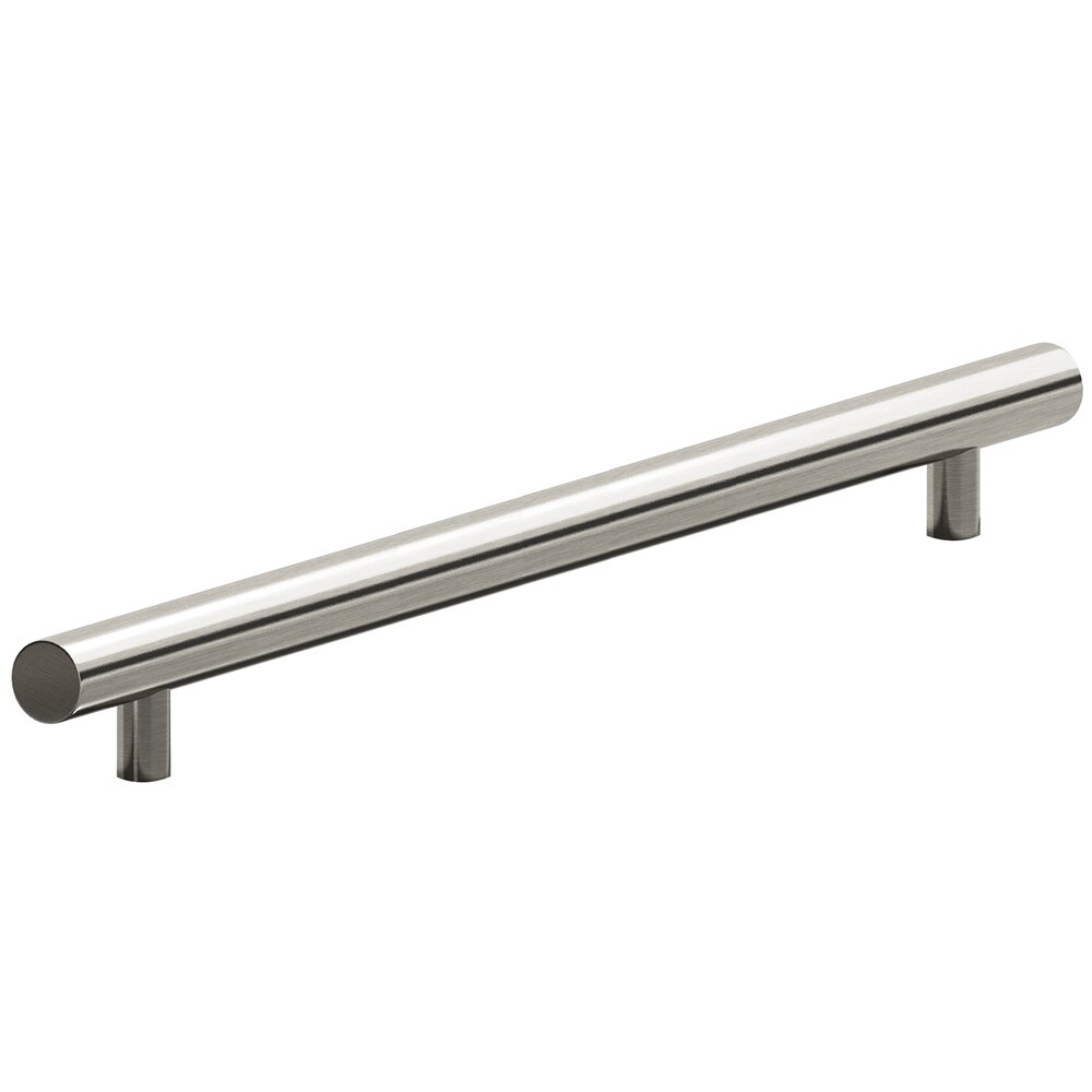 Colonial Bronze 10" Centers Appliance Pull with Bullnose Ends in Nickel Stainless