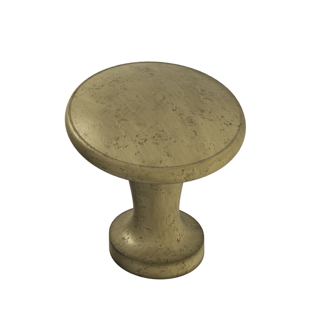 Colonial Bronze 1 3/8" Knob in Distressed Antique Brass