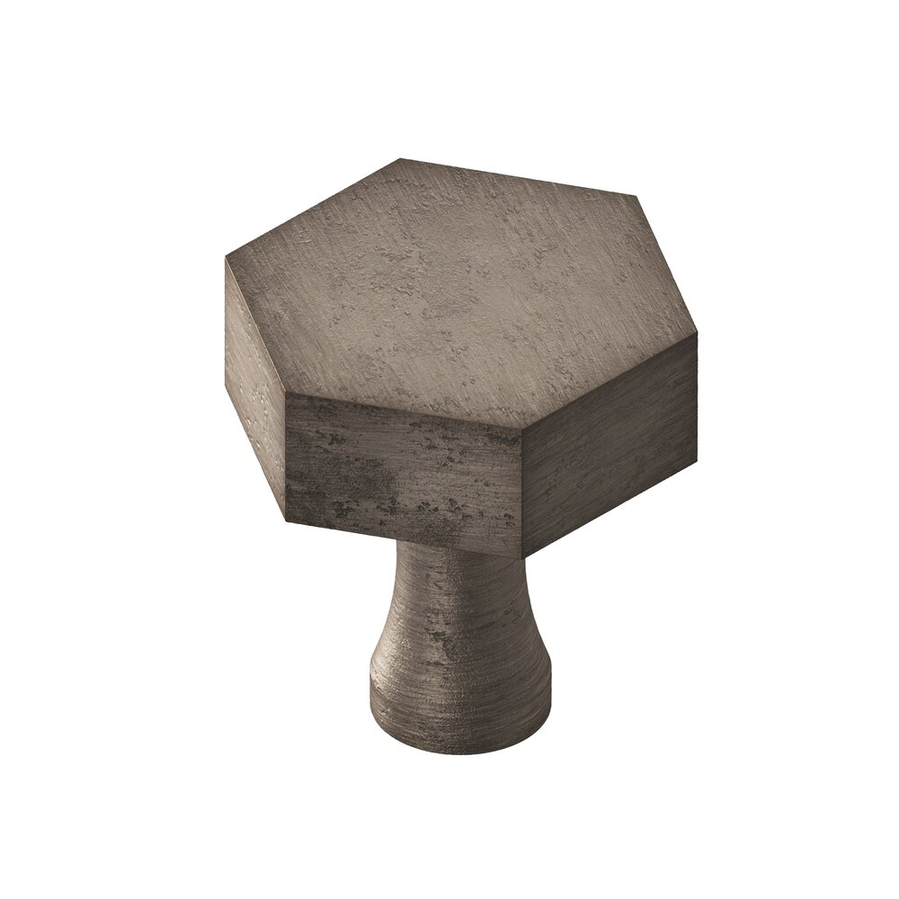 Colonial Bronze Knob 1 1/4" in Distressed Pewter