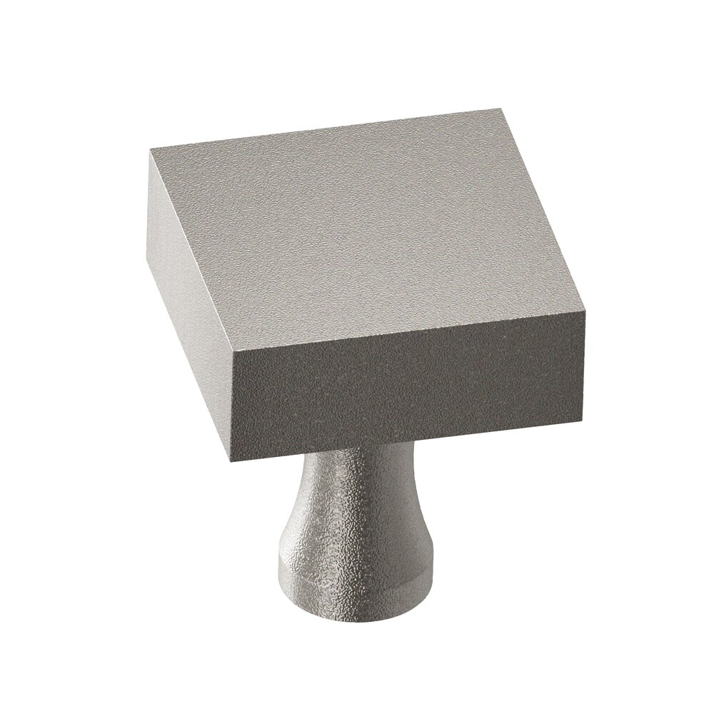 Colonial Bronze 1 1/2" Square Knob in Frost Nickel
