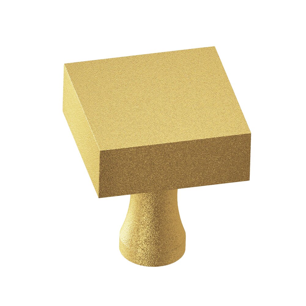 Colonial Bronze 1 1/2" Square Knob in Frost Brass