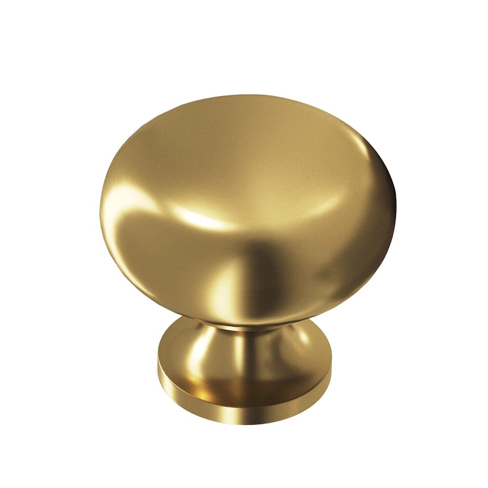 Colonial Bronze 1 1/8" Diameter Knob in Unlacquered Satin Brass