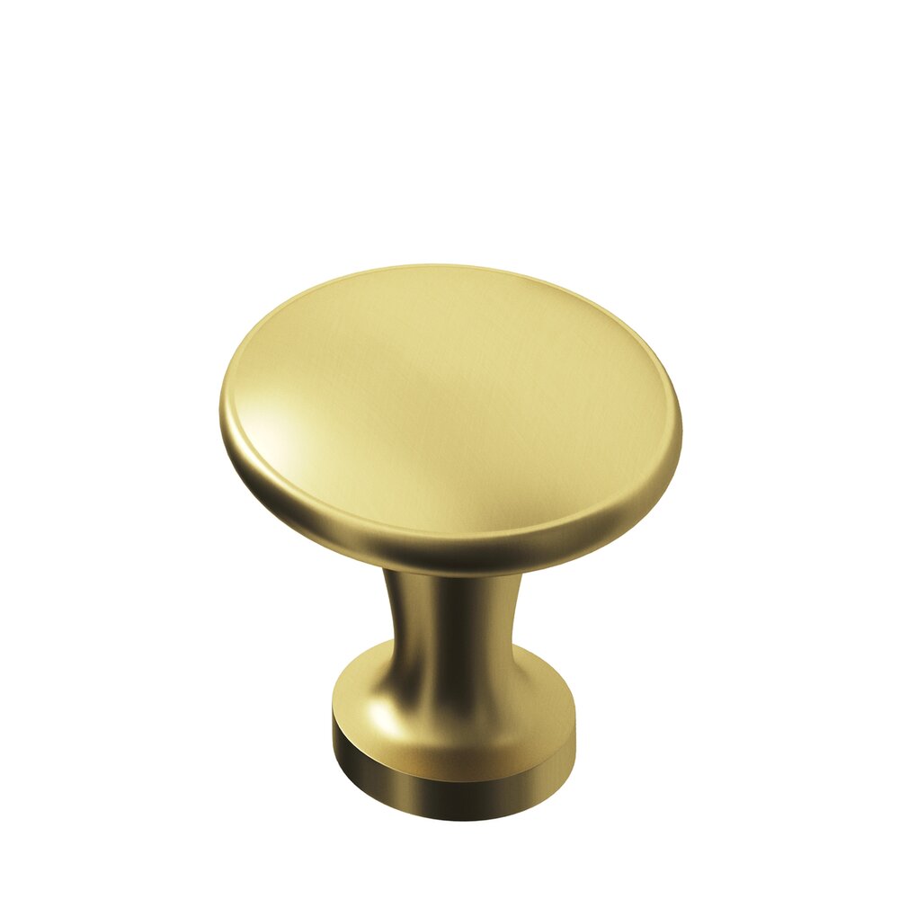 Colonial Bronze 1 1/16" Knob in Matte Satin Brass