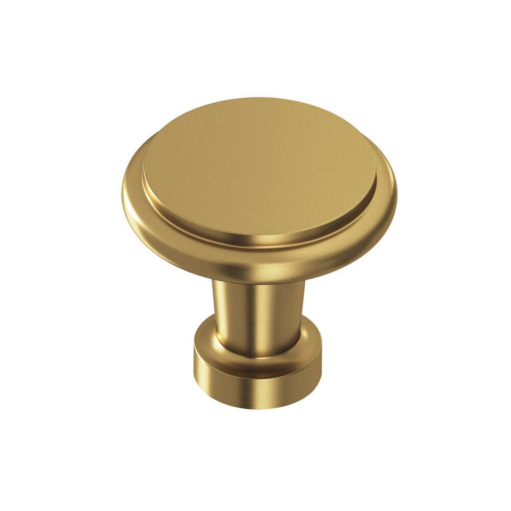 Colonial Bronze 1 1/16" Knob in Unlacquered Satin Brass