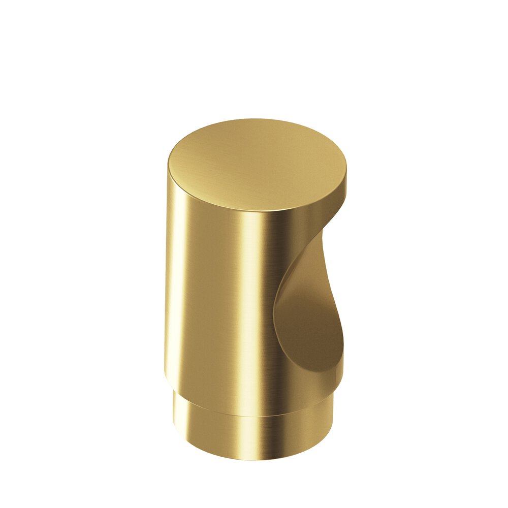 Colonial Bronze 0.5" Diameter Round Cabinet Knob In Unlacquered Satin Brass