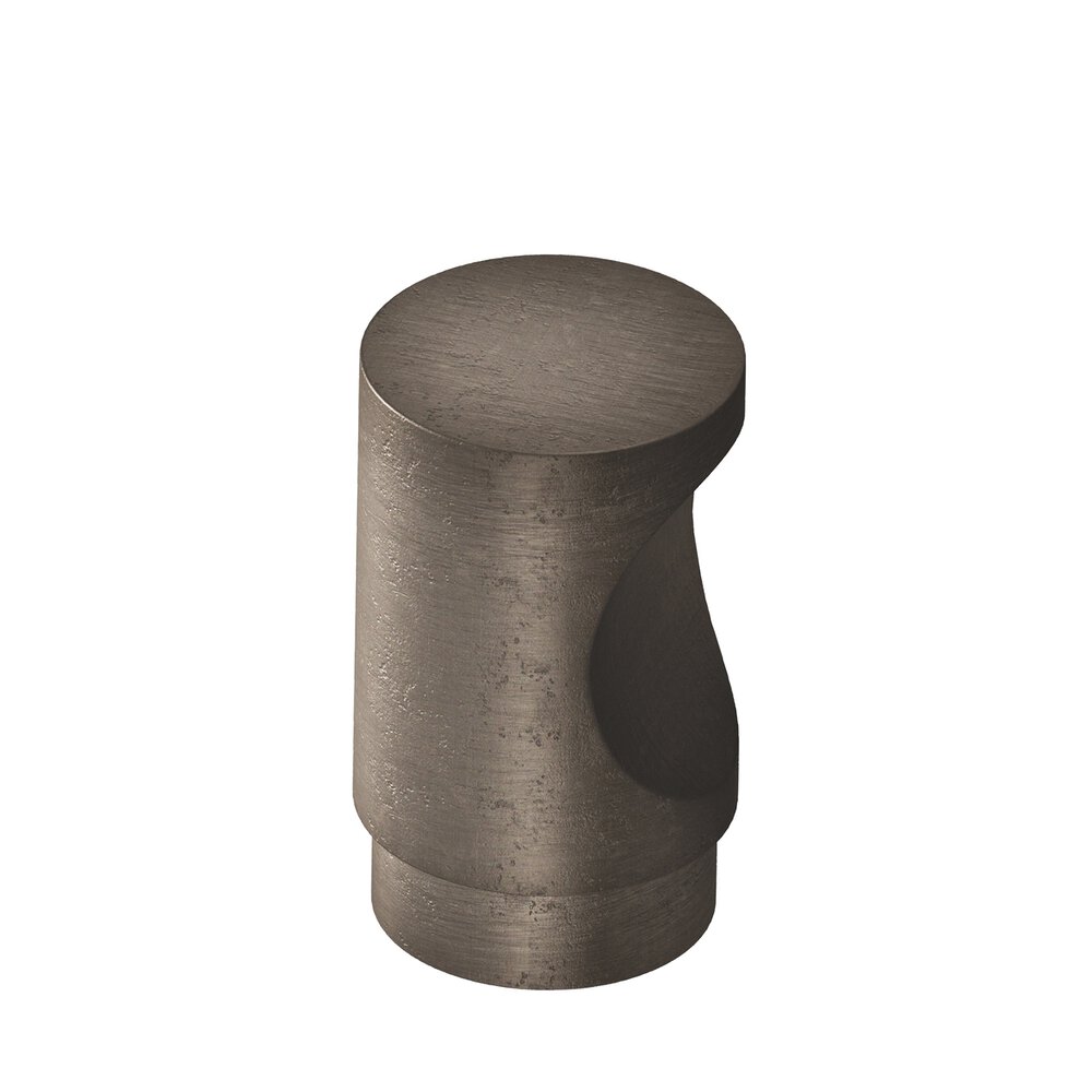 Colonial Bronze 0.5" Diameter Round Cabinet Knob In Distressed Pewter