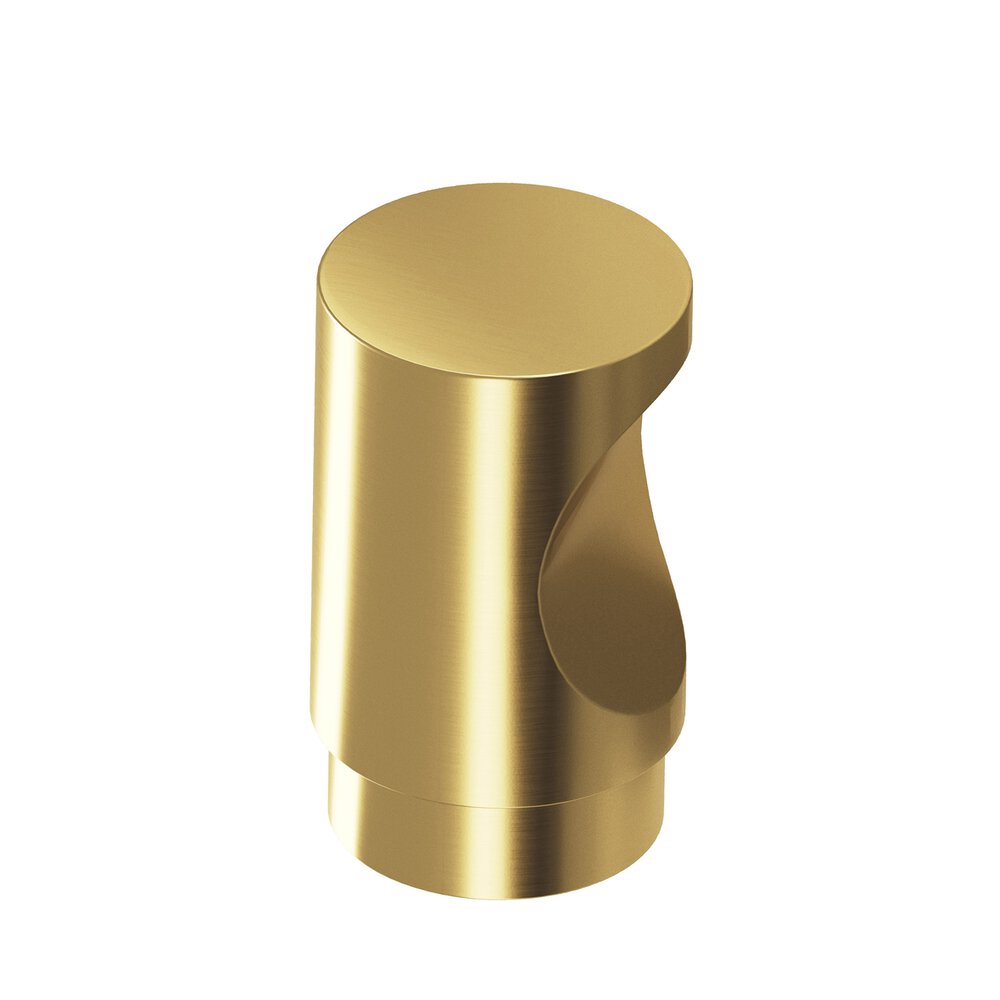 Colonial Bronze 0.75" Diameter Round Cabinet Knob In Unlacquered Satin Brass
