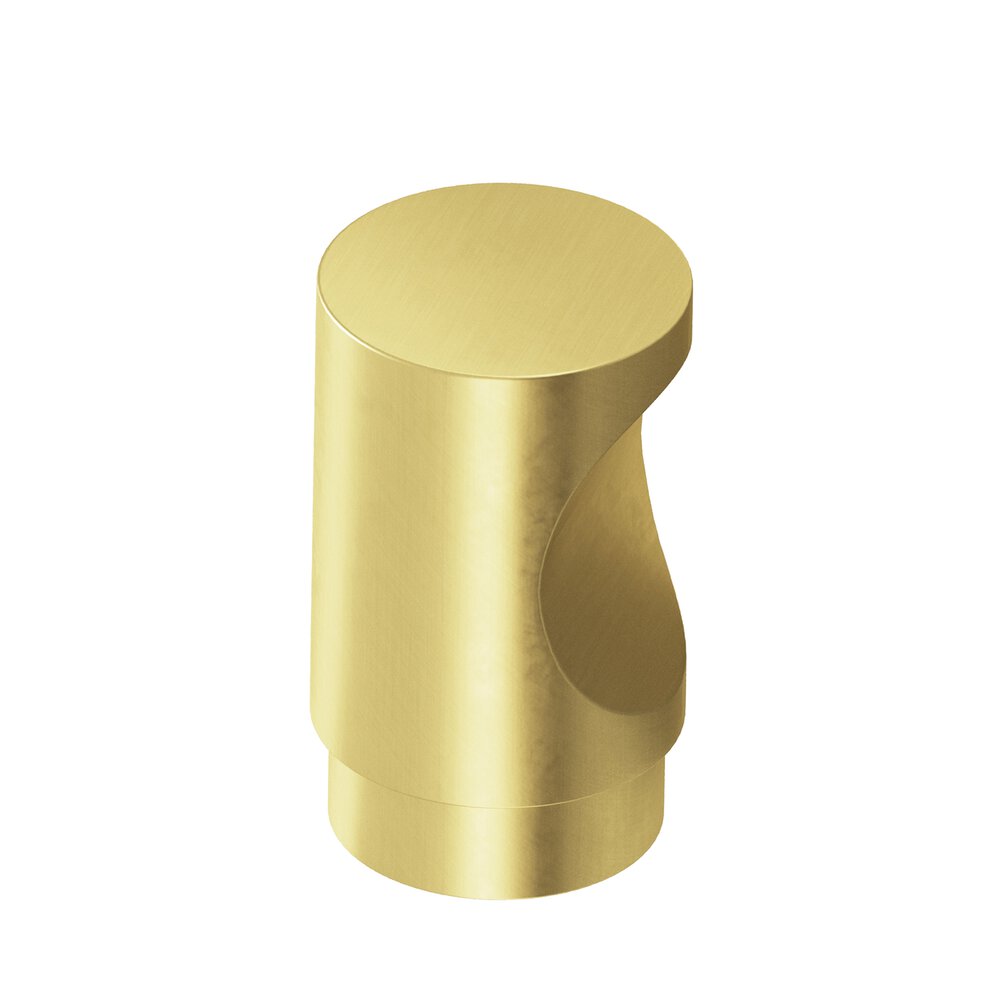 Colonial Bronze 0.75" Diameter Round Cabinet Knob In Matte Satin Brass