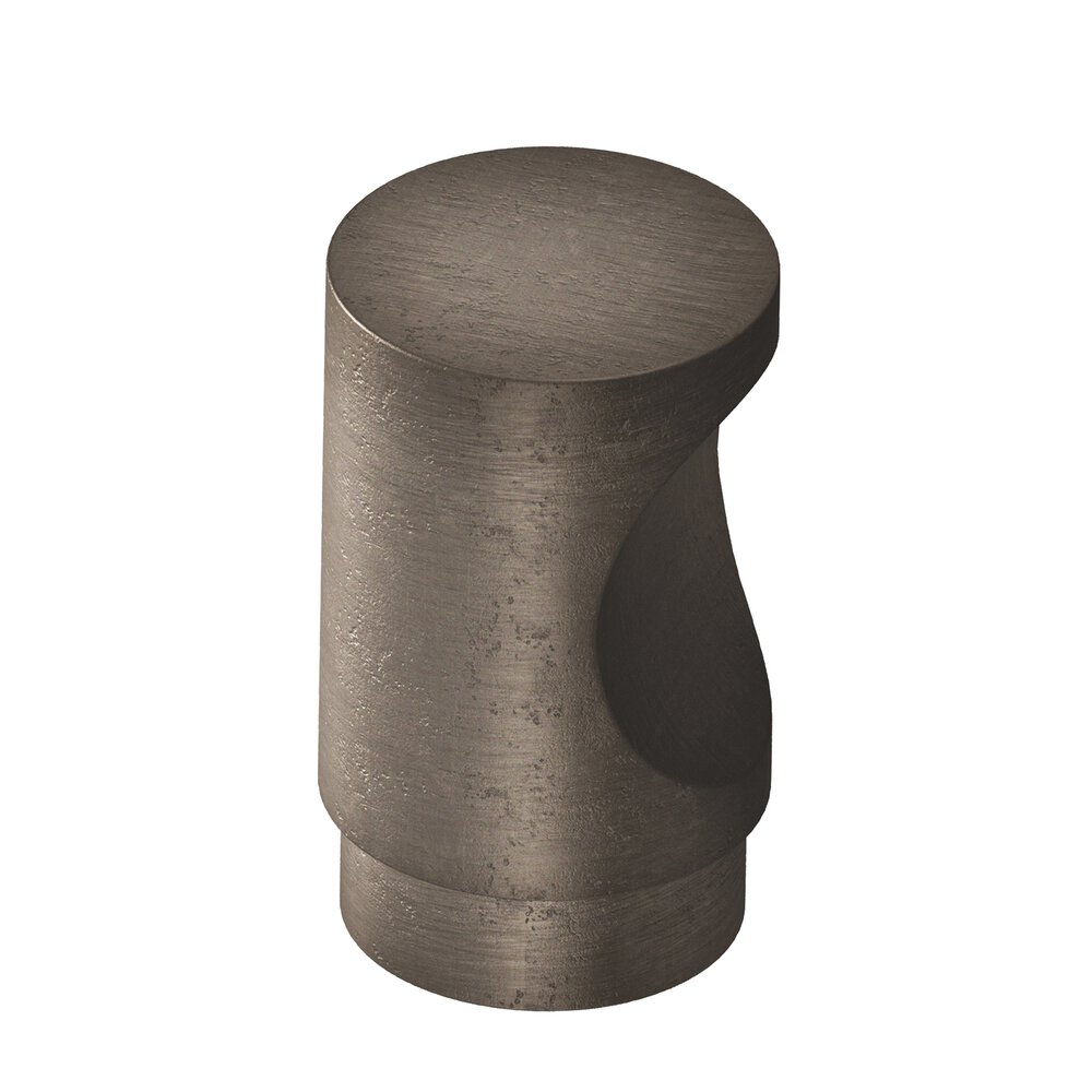 Colonial Bronze 1" Diameter Round Cabinet Knob In Distressed Pewter