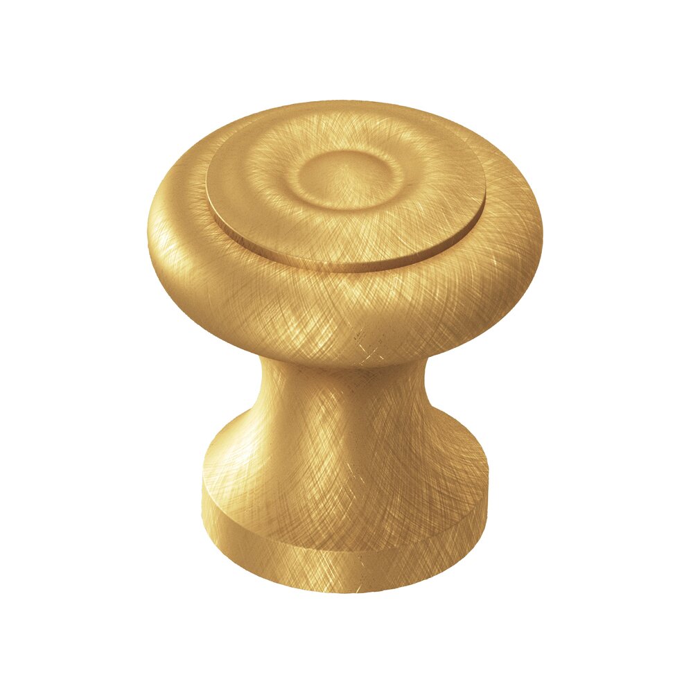 Colonial Bronze 1 1/2" Knob in Weathered Brass