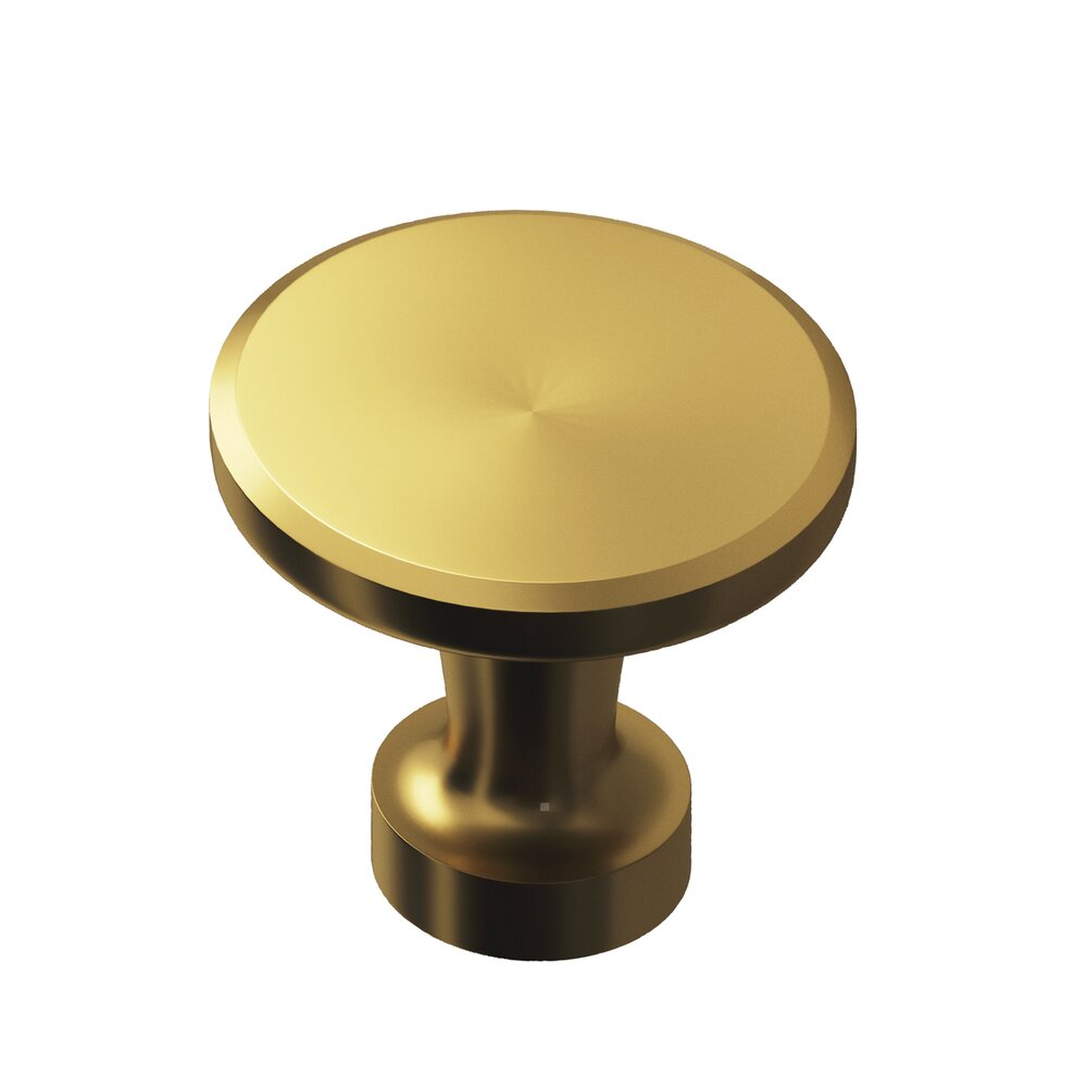 Colonial Bronze 1 3/8" Knob in Unlacquered Satin Brass