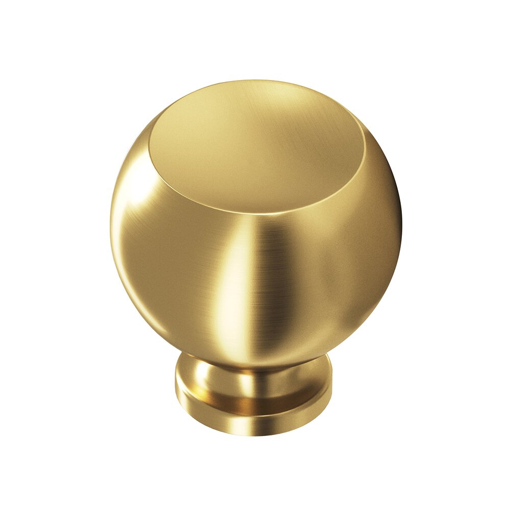 Colonial Bronze 1" Knob in Unlacquered Satin Brass