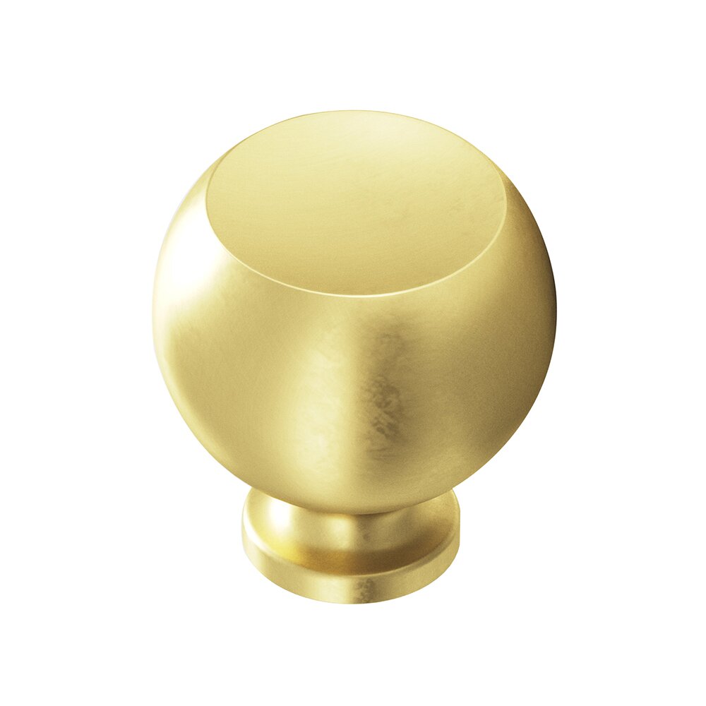 Colonial Bronze 1" Knob in Matte Satin Brass