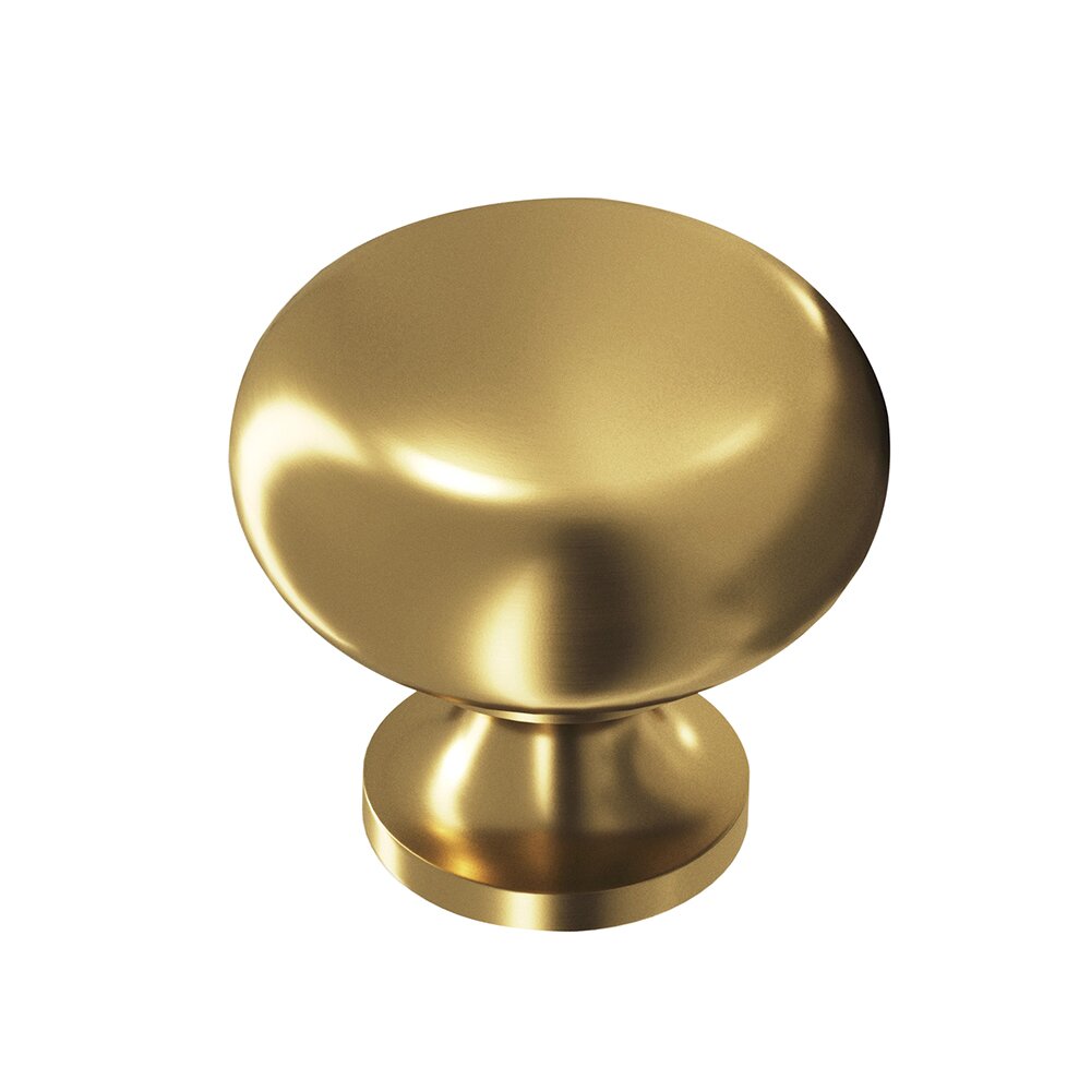 Colonial Bronze 1" Knob in Unlacquered Satin Brass