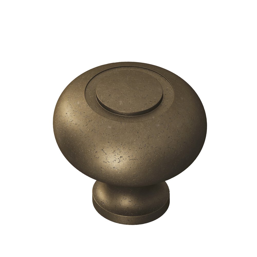 Colonial Bronze 1 1/4" Knob in Distressed Oil Rubbed Bronze