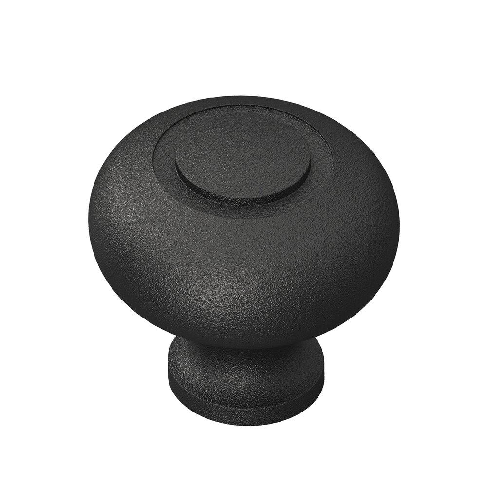 Colonial Bronze 1 1/2" Knob in Frost Black