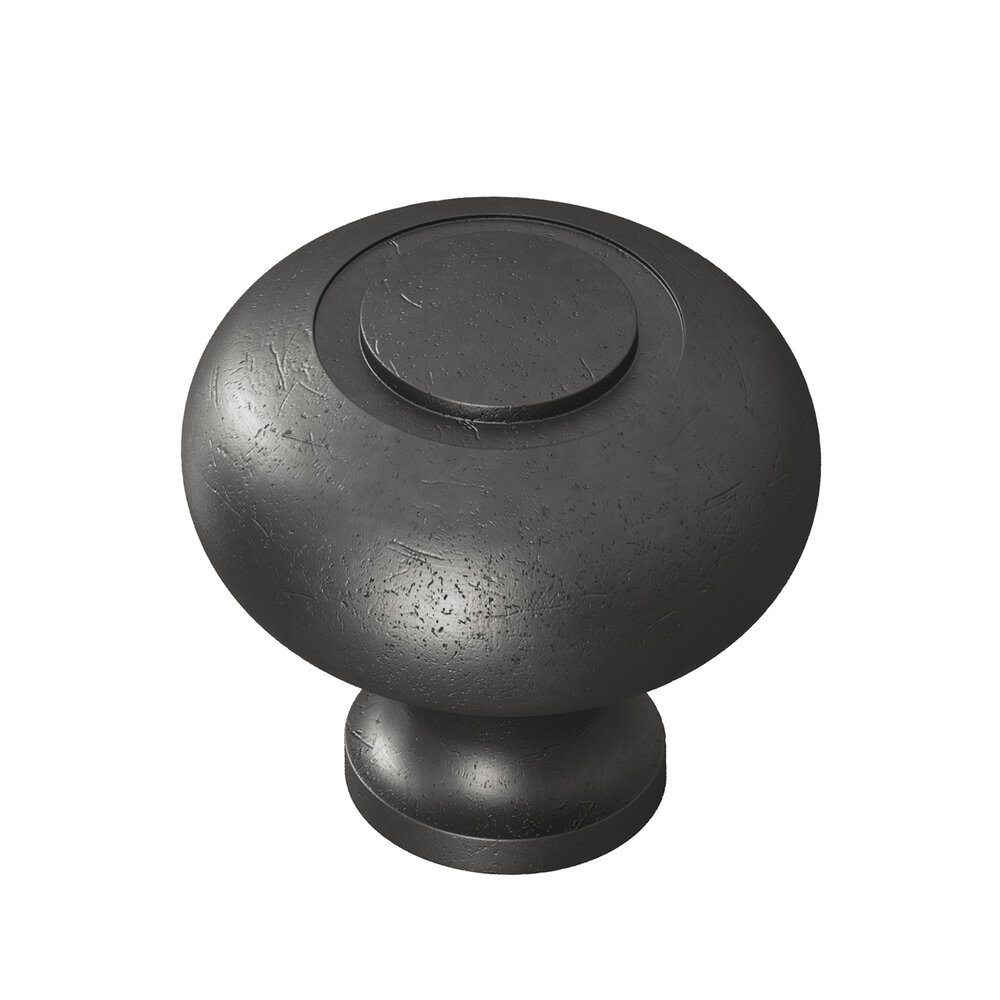 Colonial Bronze 1 1/2" Knob In Distressed Black