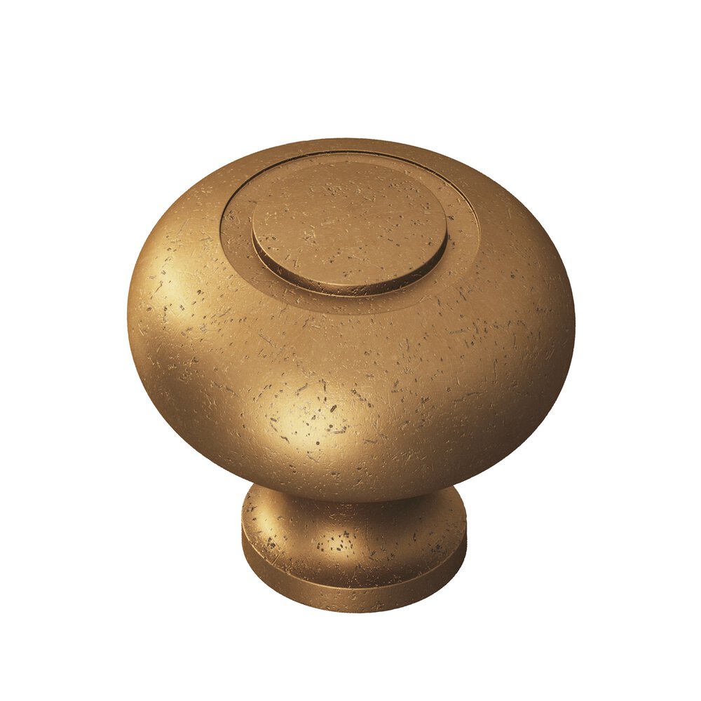 Colonial Bronze Distressed Light Statuary Bronze Knob Solid Brass 1 1/2" ( 32mm )