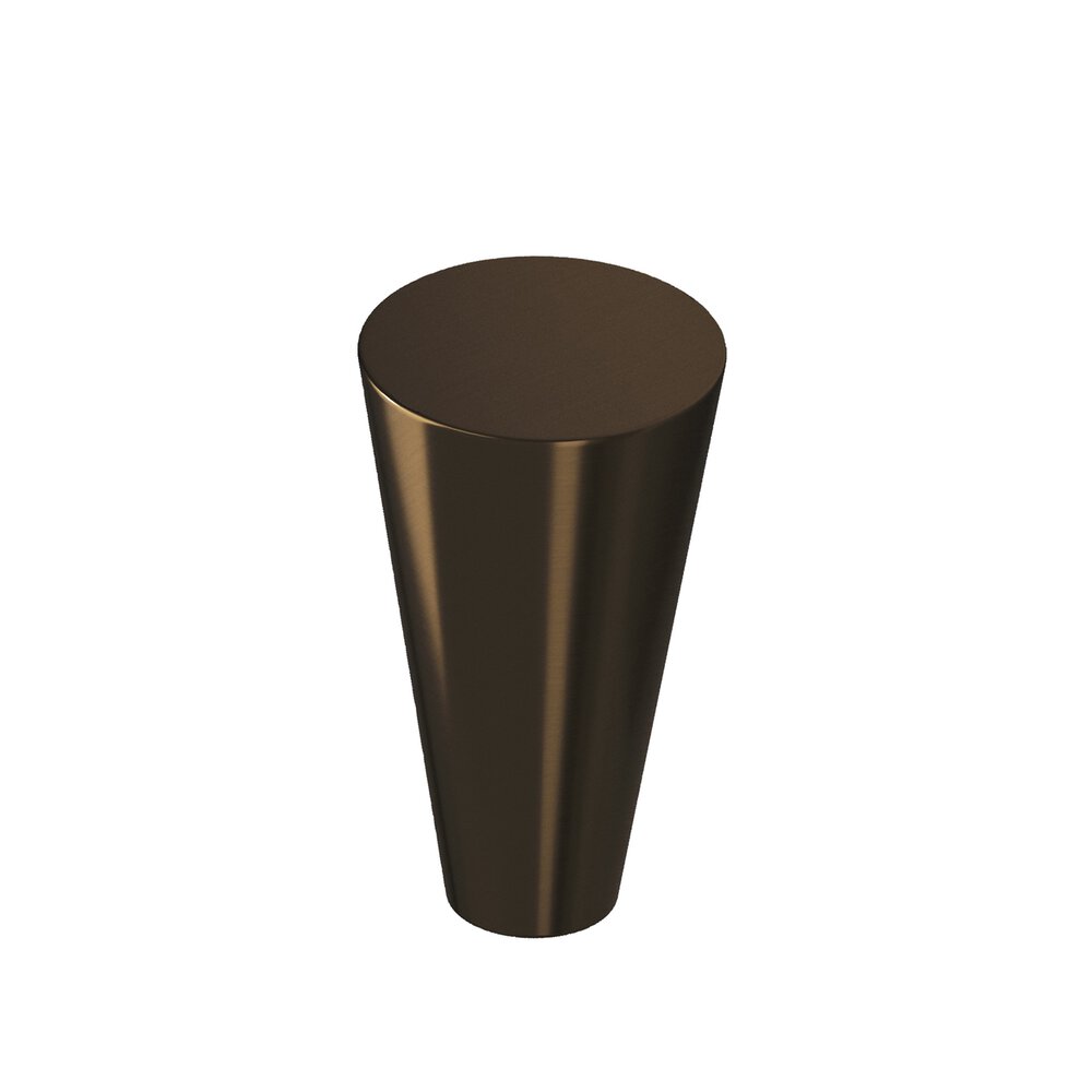 Colonial Bronze 0.5625" Diameter Round Tapered Cabinet Knob In Unlacquered Oil Rubbed Bronze
