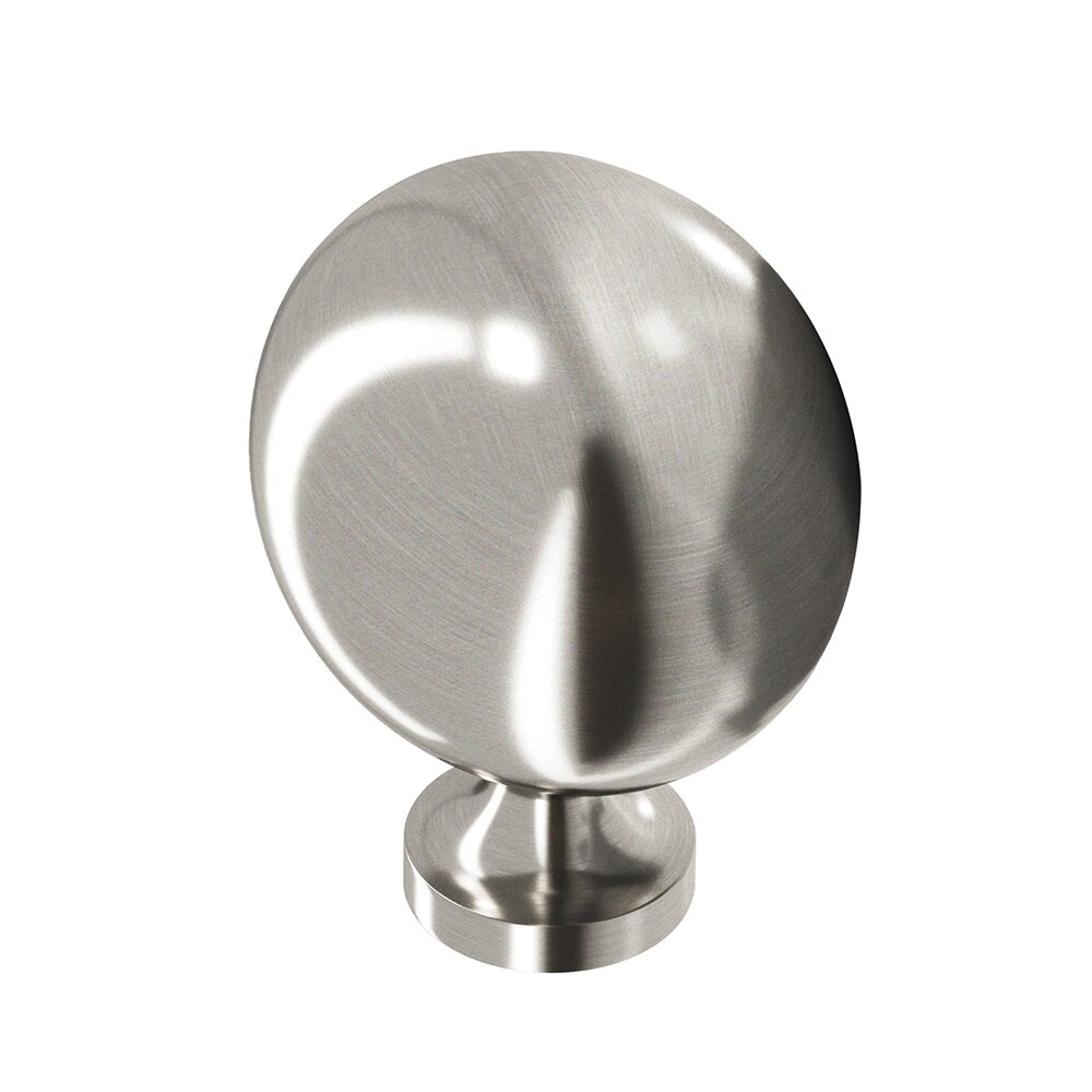 Colonial Bronze 1 1/4" Oval Knob in Satin Nickel