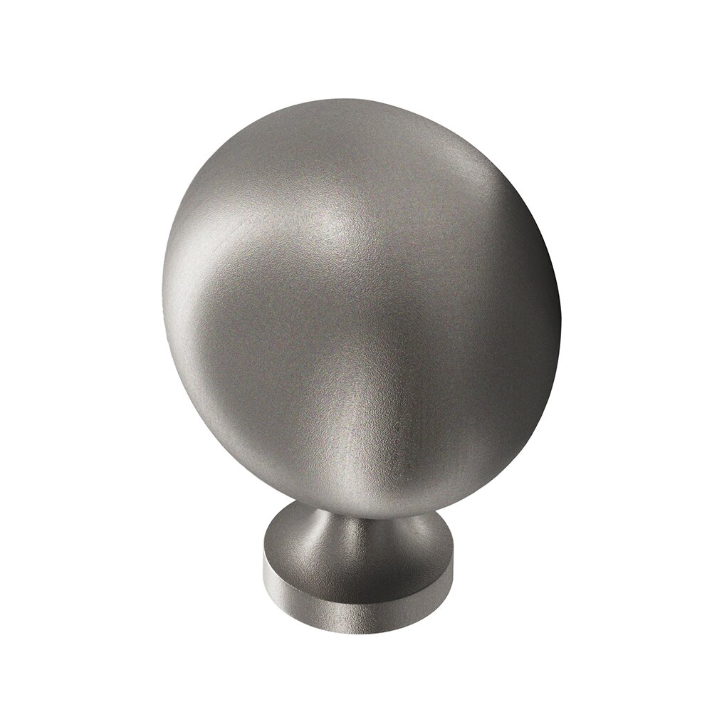 Colonial Bronze 1 1/4" Oval Knob in Frost Nickel