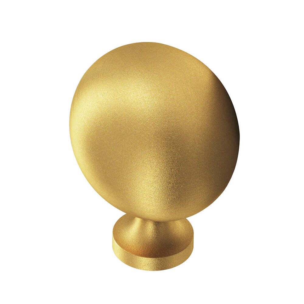 Colonial Bronze 1 1/4" Oval Knob in Frost Brass