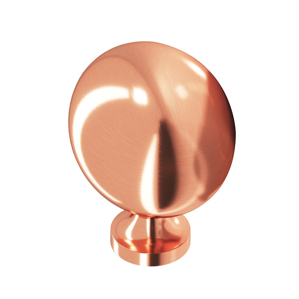 Colonial Bronze 1 1/4" Oval Knob in Satin Copper