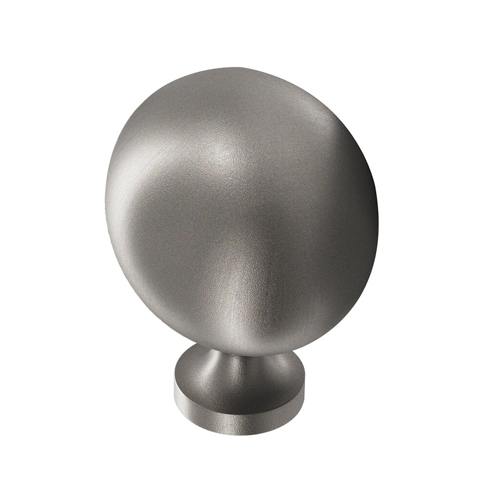 Colonial Bronze 1 1/2" Oval Knob in Frost Nickel