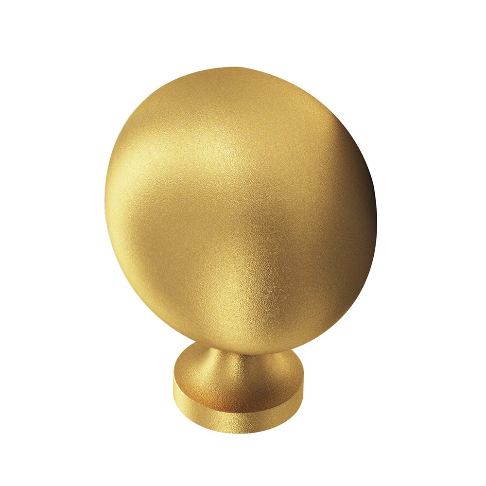Colonial Bronze 1 1/2" Oval Knob in Frost Brass