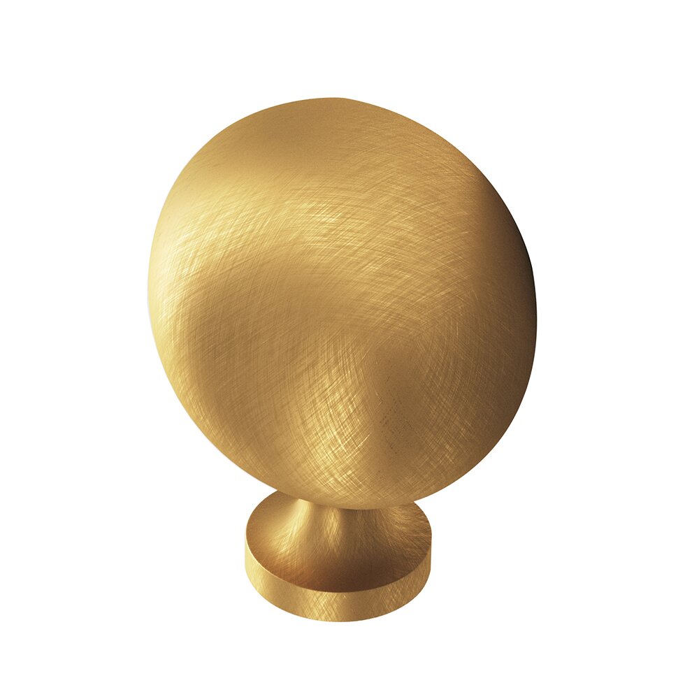 Colonial Bronze 1 1/2" Oval Knob in Weathered Brass