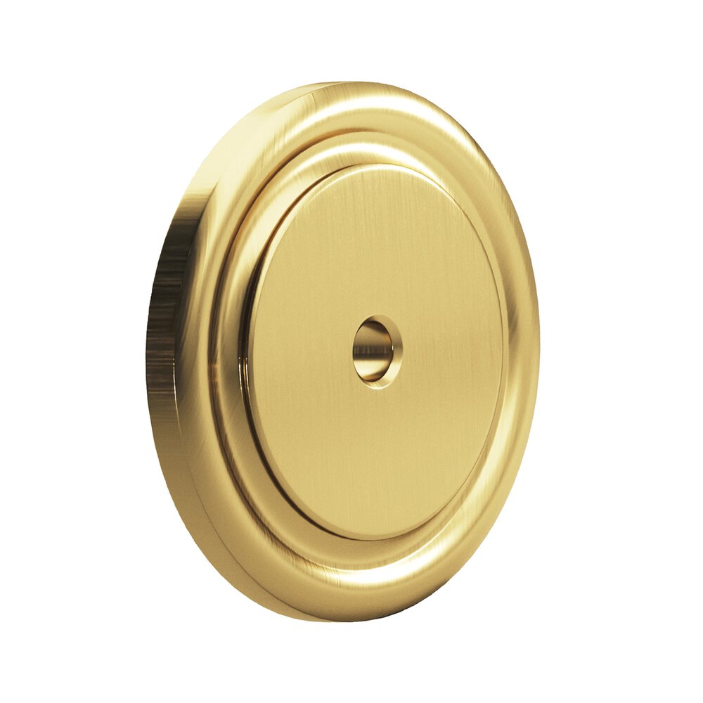 Colonial Bronze 1 3/4" Diameter Backplate in Unlacquered Satin Brass