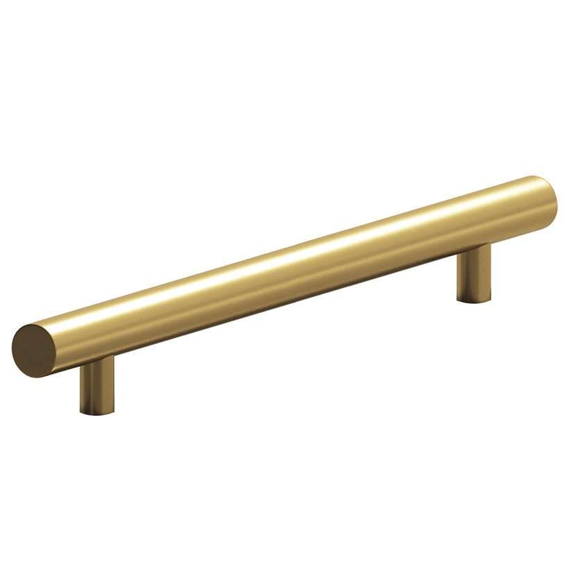 Colonial Bronze 8" Centers Appliance/Oversized Pull in Unlacquered Satin Brass