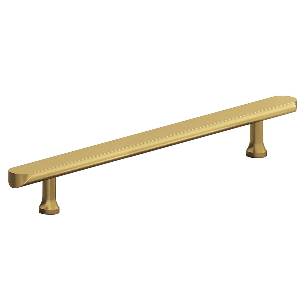Colonial Bronze 8" Centers Appliance/Oversized Pull Hand Finished in Unlacquered Satin Brass