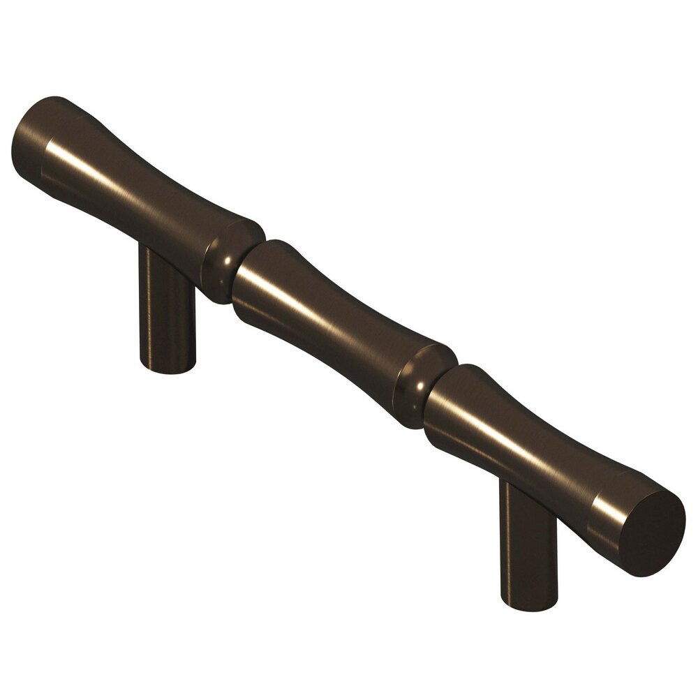 Colonial Bronze 3" Centers Bamboo Pull in Unlacquered Oil Rubbed Bronze